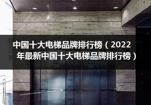中國(guó)十大電(diàn)梯品牌排行榜（2022年最新(xīn)中國(guó)十大電(diàn)梯品牌排行榜）